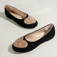 thumbnail image 6 of Black Women'S Slip-On Flats With Adorable Heart Accents, Round Toe, Soft Material For Comfortable Everyday Wear, 6 of 7