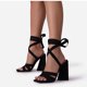 thumbnail image 4 of Zapatos de mujer Color sólido Tie-Dye Sandalias de vendaje de moda de tacón alto para mujer Wmkox8yii  shjk5752, 4 of 9