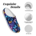 thumbnail image 5 of Lsque Butterflies Of The Starry Sky Pattern Womens Comfort Cotton on Scuff With Memory Foam and Anti-skid Sole Slipper-40/41, 5 of 7