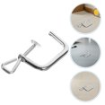 thumbnail image 1 of Minkissy 2Pcs Plated Silver Pasta Machine Fixing Clip Replacement Clamp for Reliable Noodle Maker Use, 1 of 8