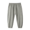 thumbnail image 6 of Boys Sweatpants Open Bottom Athletic Baggy Straight Leg Pants Casual Drawstring Waist Joggers with Pockets Grey Size 11-12 Years, 6 of 7