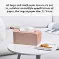 thumbnail image 2 of Yuarrent Caja de pañuelos Estuche de almacenamiento de papel fácil de usar Contenedor de servilletas elegante con mango de silicona para el hogar Sala Almacenamiento y organización del hogar Rosado Yuarrent HA026335-02, 2 of 6