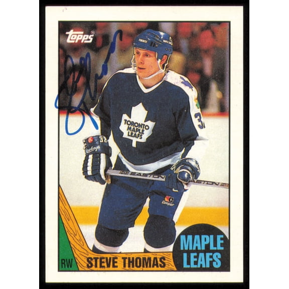 Steve Thomas Autographed 1987-88 Topps Card #188 Toronto Maple Leafs SKU #255159