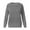 Gray, variant on CaiJunJia Sweatshirts for Womens No Boundaries Women's Casual Long Sleeve Solid Color Sweatshirt Crew Neck Cute Pullover Tops with Pocket