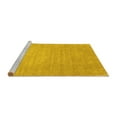 thumbnail image 2 of Ahgly Company Machine Washable Indoor Square Solid Yellow Modern Area Rugs, 4' Square, 2 of 4