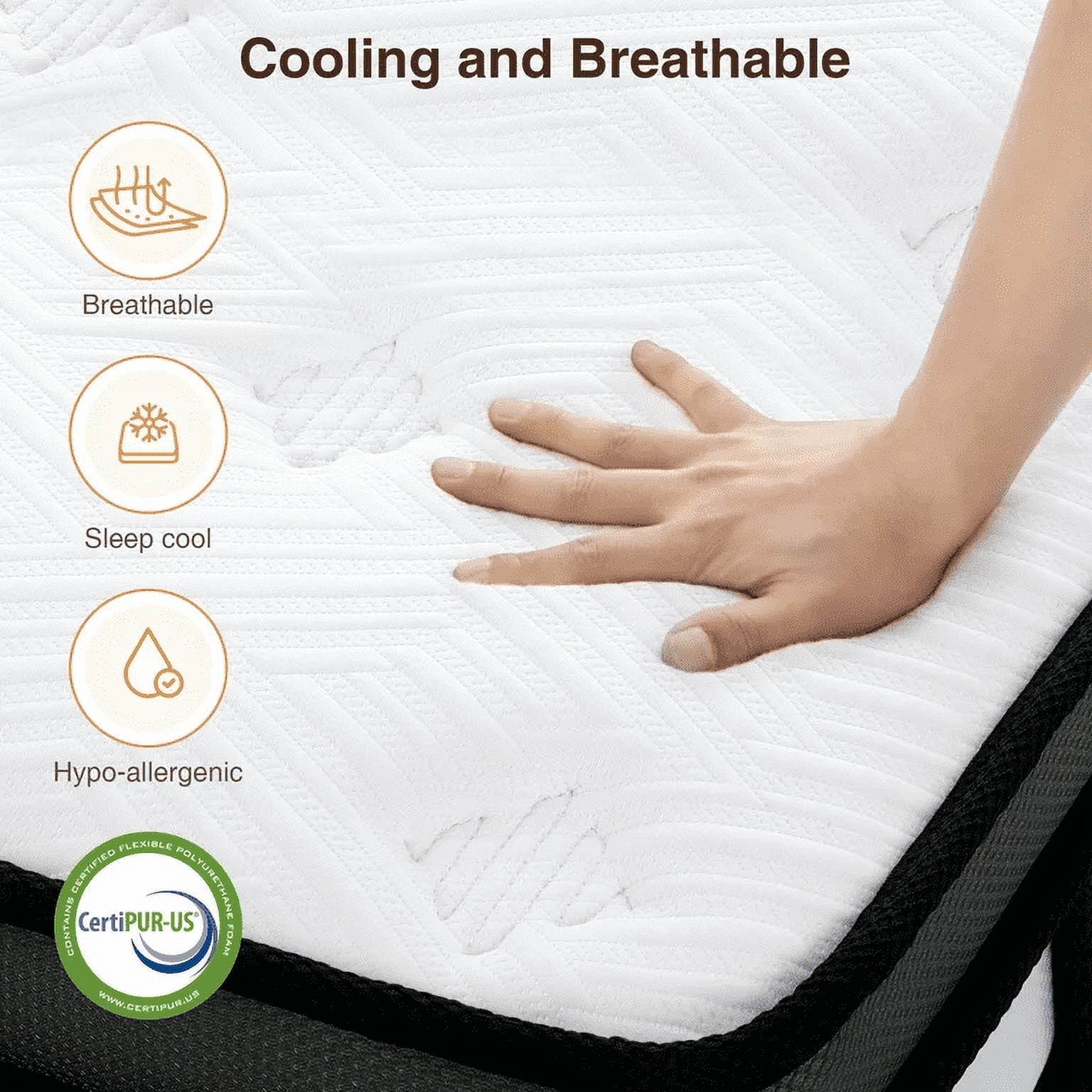 King Mattress in a Box, 14 Inch Gel Memory Foam Hybrid Mattress, Medium Firm, Edge Support, Cooling Breathable Design for Comfortable Sleep, Motion Isolation, CertiPUR-US Certified