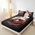 thumbnail image 4 of Homewish Baseball Sports Twin Sheet Sets,Ball Game Gaming Twin Fitted Sheet,Red Black 03 For Boys Teens,Ultra Soft Home Decor,3-Piece, 4 of 7