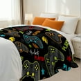 thumbnail image 4 of Flannel Fleece Gaming Throw Blanket Bed Blanket, Lightweight Cozy Plush Blanket for Sofa Couch,50"X60", 4 of 8
