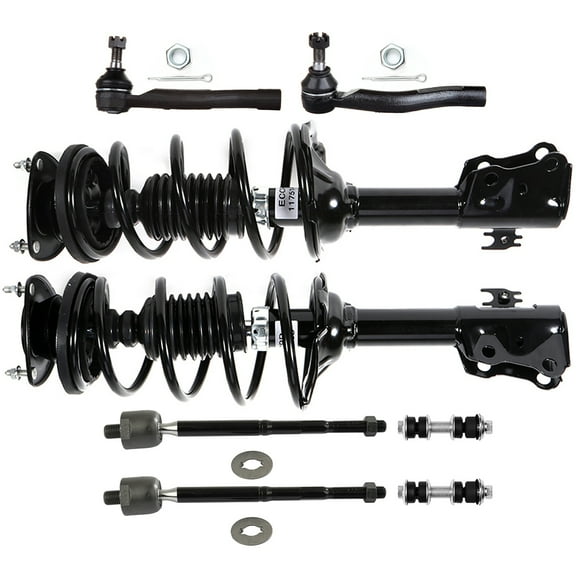 CCIYU Front Strut Spring Assembly Control Arm and Ball Joint Assembly 2000-2005 for Toyota Echo Base Sedan 4-Door Complete Suspension Kit Fits replace for K90390, 171575