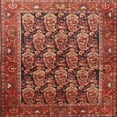thumbnail image 1 of Ahgly Company Tapis d'Intérieur Lavables en Machine, Carrés Traditionnels Rouille Rose, 8', 1 of 7