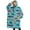 Blue Cartoon Dinosaurs-2, variant on Oversized Wearable Blanket Hoodie,Blue Cartoon Dinosaurs Pattern Sherpa Blanket Hoodie with Super Pockets,Super Warm Fuzzy Pullover for Women & Men