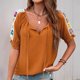 thumbnail image 2 of Top de Verano Fresco para las Mujeres Sudadera de Manga Corta, Moda V-Cuello Nylon Spandex Top Casual, 2 of 9