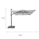 thumbnail image 3 of Naterial Sombrilla con Luz LED Solar para Jardín Rectangular con Brazo Lateral, Modelo Sonora II, 3 of 4