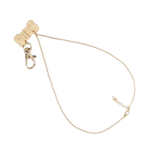 Dog Bone Necklace, Alloy Dog Lover Gift Durable Pet Ashes Necklace For Dog Owner For Dog Lover Golden White Word 2 Splice Dog Bone Owner Necklace And Pet Pendant Set