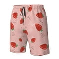 thumbnail image 6 of Uemuo Cute Strawberry C Pattern Men's Swim Trunks Hawaiian Beach Bathing Suit Swimsuits Beach Quick-Dry Shorts with Pockets-3X-Large, 6 of 9