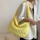 thumbnail image 5 of Bolso hombro Kuymtek gran capacidad amarillo Con Hilo Bordado y Diamantes, 5 of 8