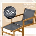 thumbnail image 7 of Homall 4 Pieces Patio Conversation Set Outdoor Furniture Set Textilene Acacia Wood Outdoor Chair with Ottoman, Gray, 7 of 7