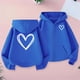 thumbnail image 1 of Sudadera deportiva informal con capucha y manga larga con estampado degradado para niños y niñas, de poliéster, 1 of 8