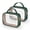 Dark Green, variant on TSA Approved Toiletry Bag, 2 Pack Clear Makeup Bags with Handles, Quart Size PVC Clear Cosmetic Bags for Women and Men, Carry on Airport Airline Compliant Bag, Brown