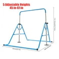 Blue Kids Gymnastic Training Bar Adjustable Horizontal High Bars Home