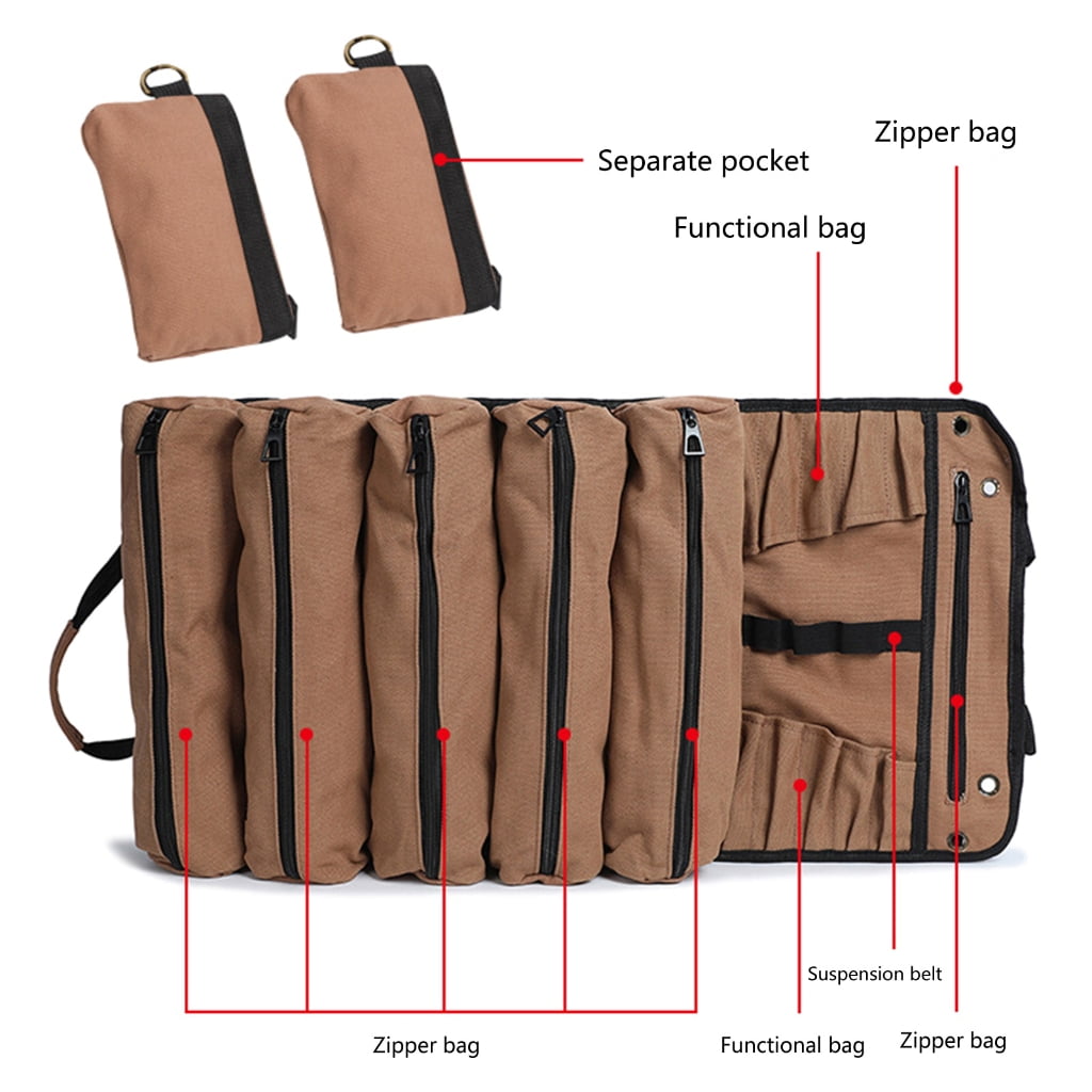JZROCKER Professional Hardware Tool Pouches Lightweight and Compactly Roll Tool Bag for Outdoor Activities Travel Convenience