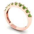thumbnail image 2 of 0.63 ctw Wedding Band for Women - 18K Rose Gold Natural Peridot Stackable Eternity Ring, 2 of 6