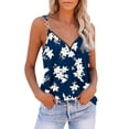 thumbnail image 1 of Camiseta con estampado informal para mujer, cuello en V, moda, sin mangas, blusa con tirantes Pompotops  lopia998819, 1 of 8