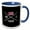 Blue/White, variant on 3drose, Hawaii State Abbreviation, Statehood, Flag Art on Black Background., 11oz Magic Transforming Mug