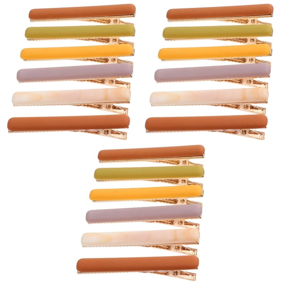 Barrettes for Girls 18 Pcs One Word Clip Decorate Hairpin Clips Tongs Side Miss