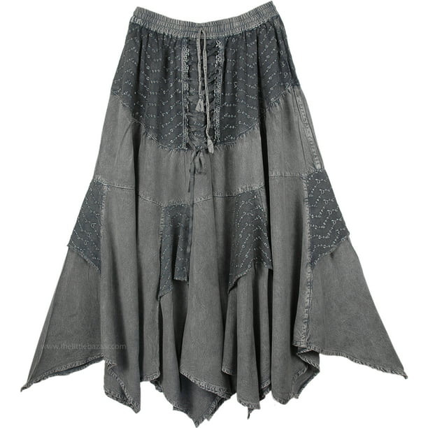 Medieval Grey Handkerchief Hem Skirt - Walmart.com