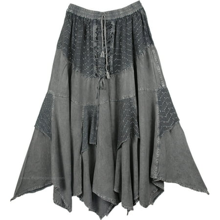 TLB - Medieval Grey Handkerchief Hem Skirt - Walmart.com