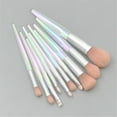 thumbnail image 4 of 10 Piece Transparent Makeup Brush Set Conical Handle For Application, 4 of 7