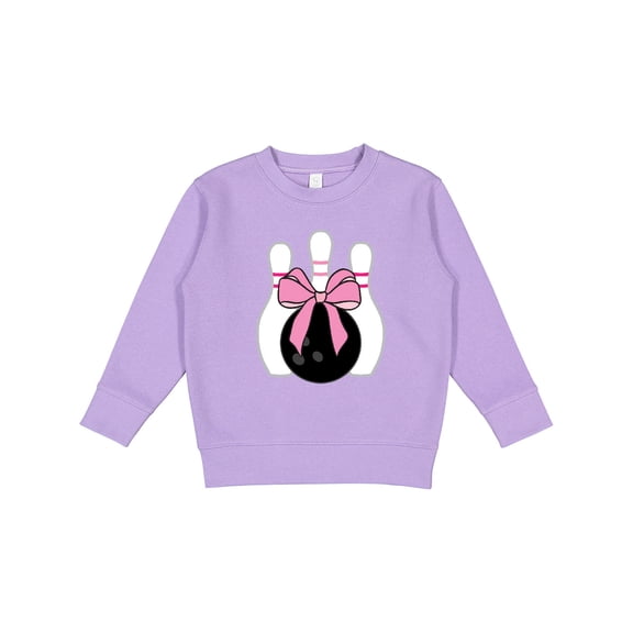 Inktastic Bowling Pins Coquette Bow Toddler Sweatshirt