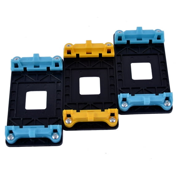 3pcs Plastic AM2 AM2 AM3 AM3 FM1 CPU Fan Bracket Holder Base Blue Yellow
