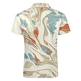 thumbnail image 5 of Marble Texture Men Zipper T-shirt Summer Casual Short Sleeve T-shirt Top, 5 of 7