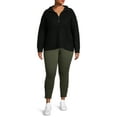 thumbnail image 5 of Terra & Sky Women's Plus Size Quarter Zip Sweater, Midweight, 5 of 5