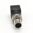 thumbnail image 2 of HELIAHO M12 to RJ45 Bulkhead Adapter Waterproof M12 A Code 4 Pin Male to RJ45 Jack Straight Black CJ911-84647, 2 of 8