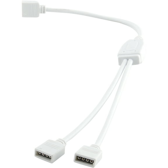 ABI 1:2 4-pin Female Power Splitter Cable for RGB LED Light Strip (2-Pack)