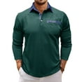 thumbnail image 1 of Blusa y camisa de manga larga con cuello vuelto para hombre, estilo casual, con bloques de color, de poliéster y manga larga., 1 of 6