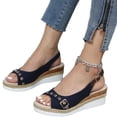thumbnail image 6 of KEVCHE Orthopedic Sandals for Women,Women Walking Slippers with Arch Support Wedge Sandals Summer Dressy Open Toe Ankle Strap Platform Beach Casual Slip on Sandals Beach Dress Comfortable, 6 of 6