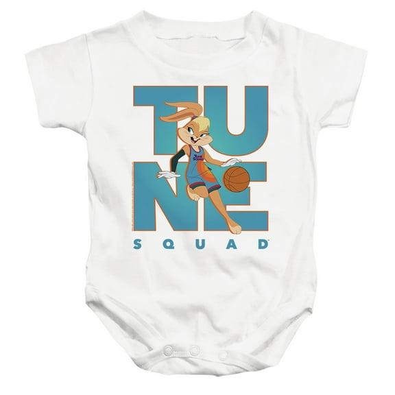 Space Jam: A New Legacy Tune Squad Lola Unisex Infant Snap Suit for Baby (6 Months) White