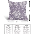 thumbnail image 5 of Vintage Floral Pillow Covers 20x20 Inch Set of 2 Lavender Purple Floral Outdoor Decorative Throw Pillows Chinoiserie Flower Pillowcases Rustic Farmhouse Cushion Covers for Couch Home Decor, 5 of 6