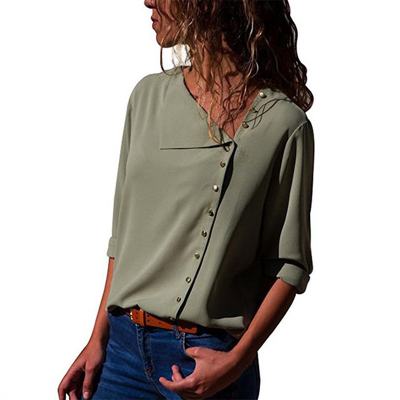Women Blouse Shirt Cowl Neck Lace Up Panel Fashion New Long Sleeves Tunic Blouses Casual Blusas