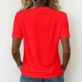 thumbnail image 4 of Iaqnaocc 250 Anniversary Usa Shirt Womens Shirts Short Sleeve 250 Anniversary USA Flag 250 Anniversary Usa Flag 4th Of July Patriotic V Neck 1776 Tee Tops Red XL, 4 of 4