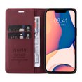 thumbnail image 3 of Wallet Case for iPhone 14 Plus, Business Style PU Leather Magnetic Adsorption Flip Folio Cover with Kickstand Card Slots Cash Holder Soft Silicone Shockproof Protective Case,Winered, 3 of 8