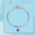 thumbnail image 2 of ROSIANNA 925 Sterling Silver Charm for Bracelets Blue Murano Glass Pendant Charms Women Bracelet Charm, 2 of 5
