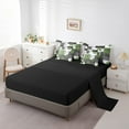 thumbnail image 3 of YST Abstract Geometry Comforter Set, 7-Piece, Twin, Black Grey Green, Geometric Square, Soft Lightweight, All Season, 3 of 5