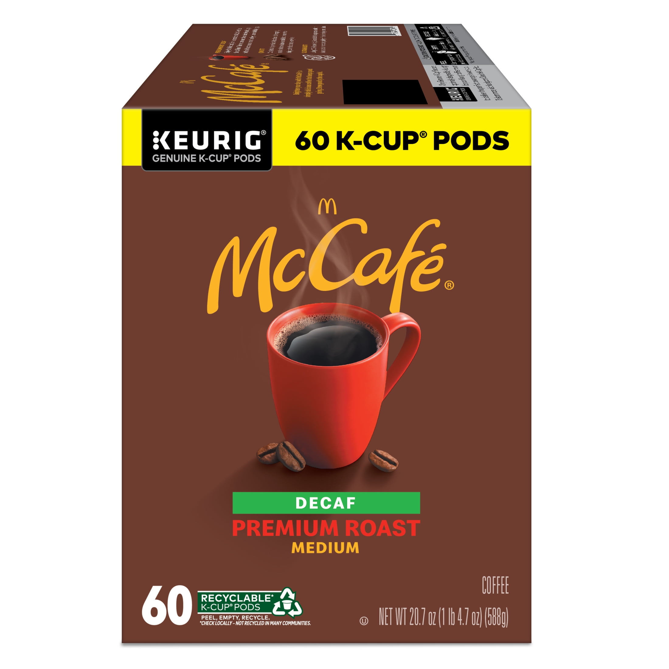 McCafe, Decaf Premium Medium Roast K-Cup Coffee Pods, 60 Count