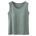 thumbnail image 5 of WEIWEN Camisole Tops for Women Built in Bra Tank Top Bras No Underwire Yoga Tank Tops Casual Summer Running Athletic Workout Padded Cami Shirts Light Green, XXXXL, 5 of 6