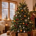 thumbnail image 5 of Hvmvliv 49 Pack Velvet Christmas Balls Flocked Tree Ornaments Plastic Hanging for Xmas Tree Holiday Decor, 5 of 8